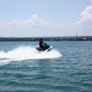 Person riding a jet ski